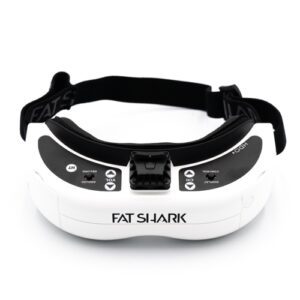 White Fat Shark FPV goggles with strap